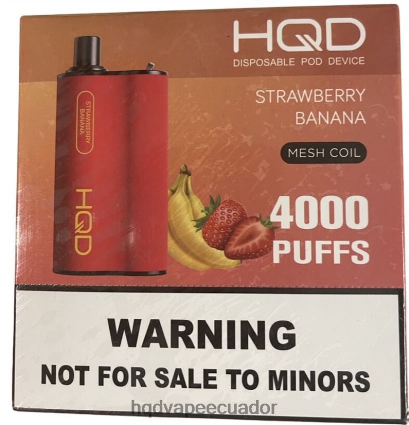 HQD BOX 4000 bocanadas Fresa plátano 00662470 | HQD CIGARRILLO ELECTRONICO