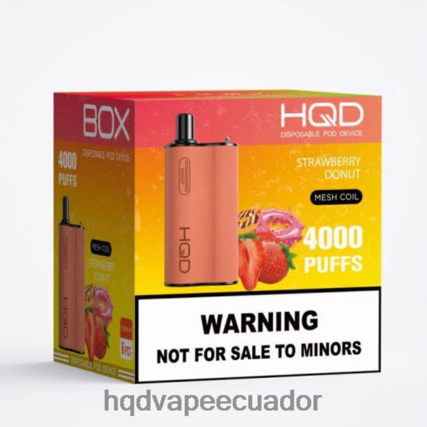 HQD BOX 4000 bocanadas donut de fresa 006624118 | BUY HQD ONLINE