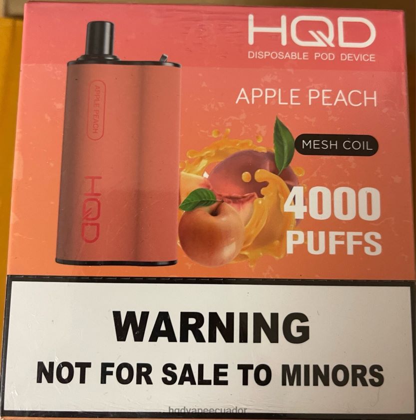 HQD BOX 4000 bocanadas durazno manzana 00662474 | HQD VAPE QUITO