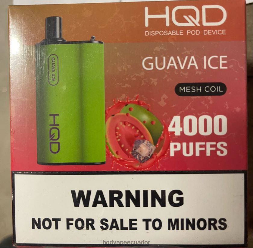 HQD BOX 4000 bocanadas hielo de guayaba 006624109 | HQD VAPE SABORES