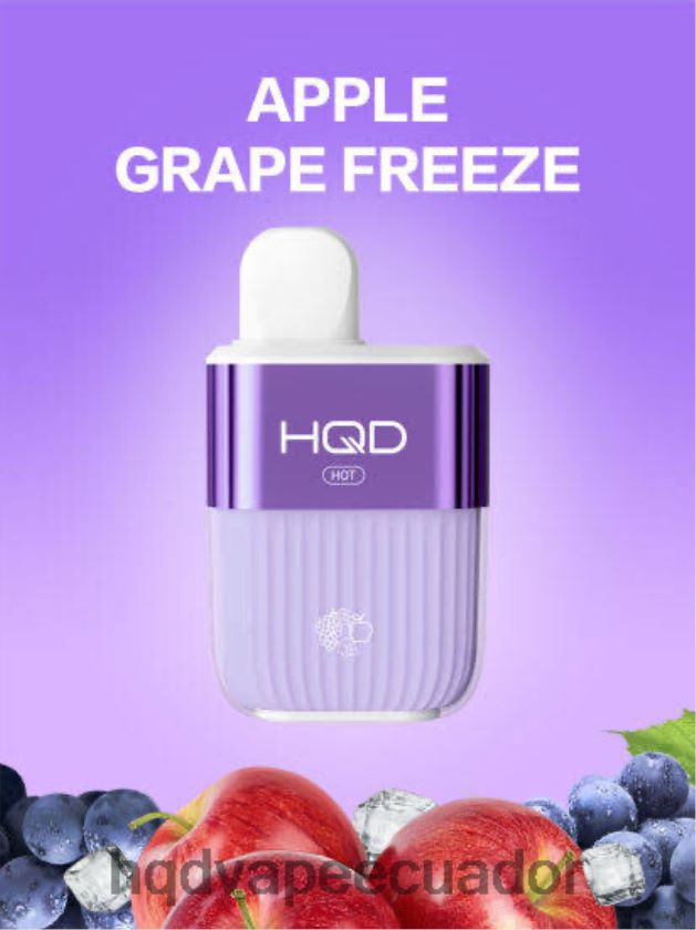 HQD HOT 5000 bocanadas congelación de manzana y uva 00662459 | HQD VAPE SABORES