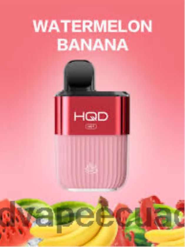 HQD HOT 5000 bocanadas plátano sandía 00662457 | HQD VAPES ONLINE