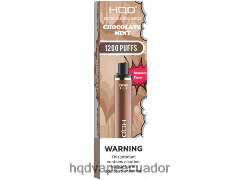 HQD CUVIE PLUS vaporizador desechable chocolate con menta 006624153 | HQD VAPE PRECIO ECUADOR