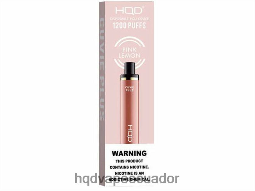 HQD CUVIE PLUS vaporizador desechable limon rosa 006624237 | HQD VAPES ONLINE