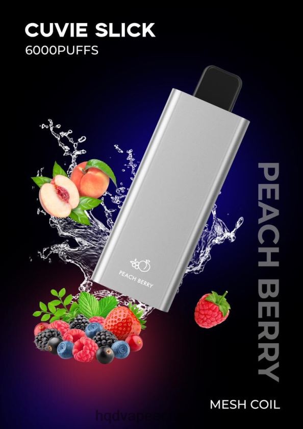 HQD CUVIE SLICK 6000 bocanadas baya de melocotón resbaladiza 00662426 | HQD VAPE PRECIO