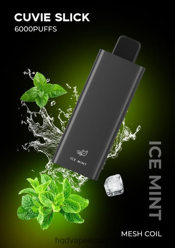 HQD CUVIE SLICK 6000 bocanadas menta helada resbaladiza 00662427 | HQD VAPES ONLINE