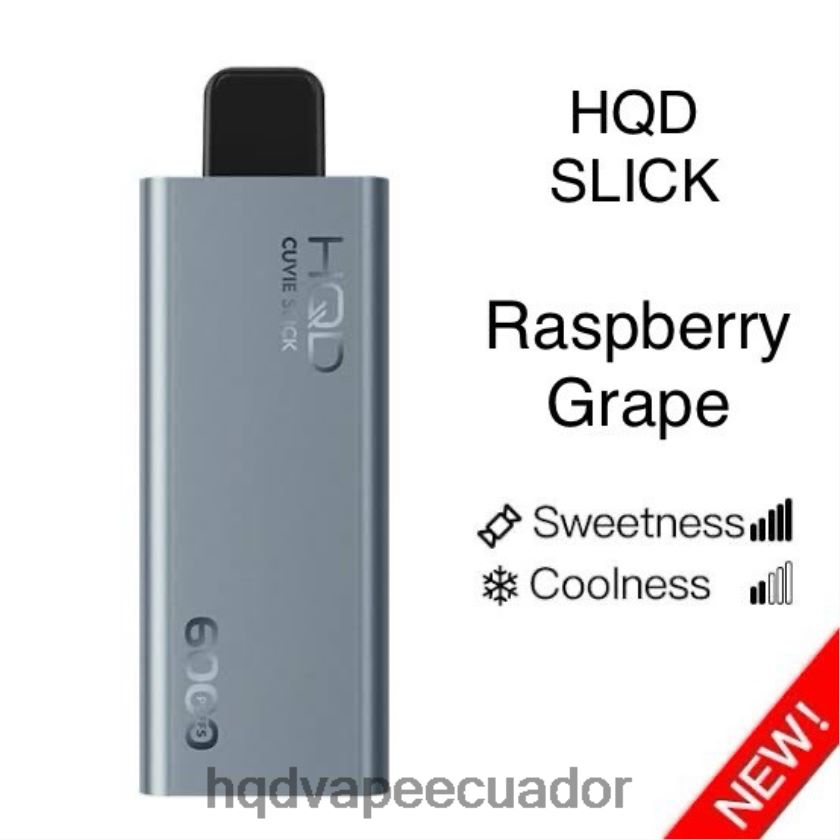 HQD CUVIE SLICK 6000 bocanadas uva frambuesa resbaladiza 00662421 | HQD ECUADOR