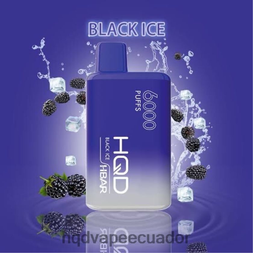 HQD HBAR 6000 bocanadas hielo negro 00662444 | HQD VAPE QUITO