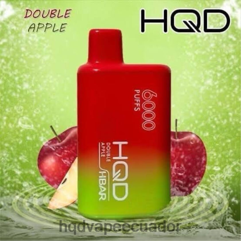 HQD HBAR 6000 bocanadas manzana doble 00662449 | HQD VAPE SABORES