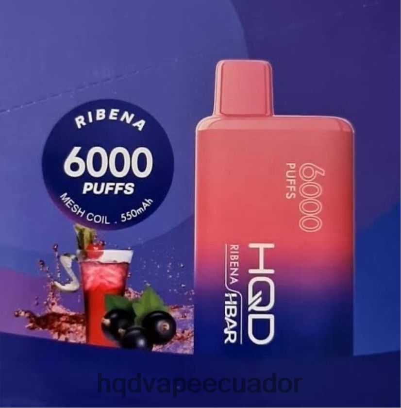 HQD HBAR 6000 bocanadas ribena 00662453 | HQD VAPE PRECIO ECUADOR
